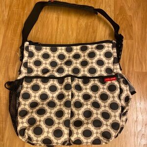 Skip Hop Black and Cream Dot Bag
